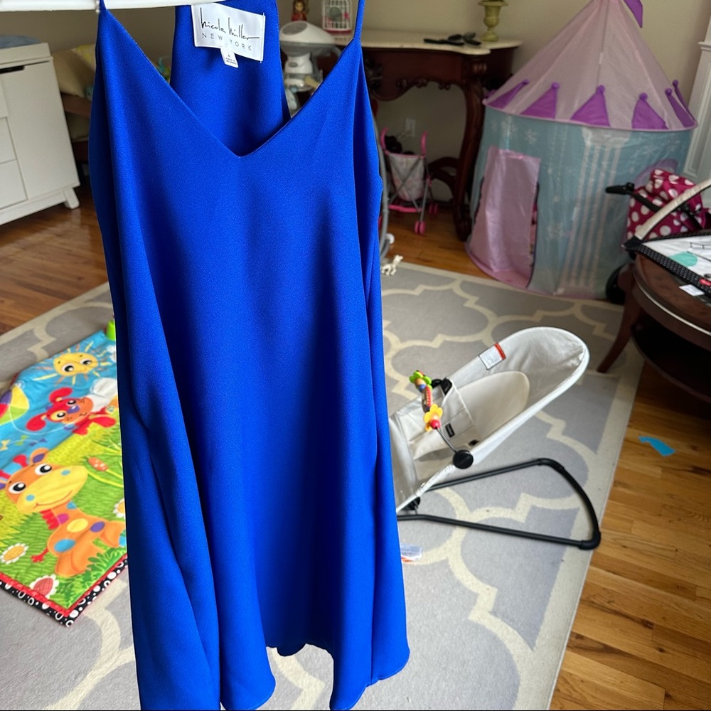 Beautiful royal blue Nicole Miller dress. New.